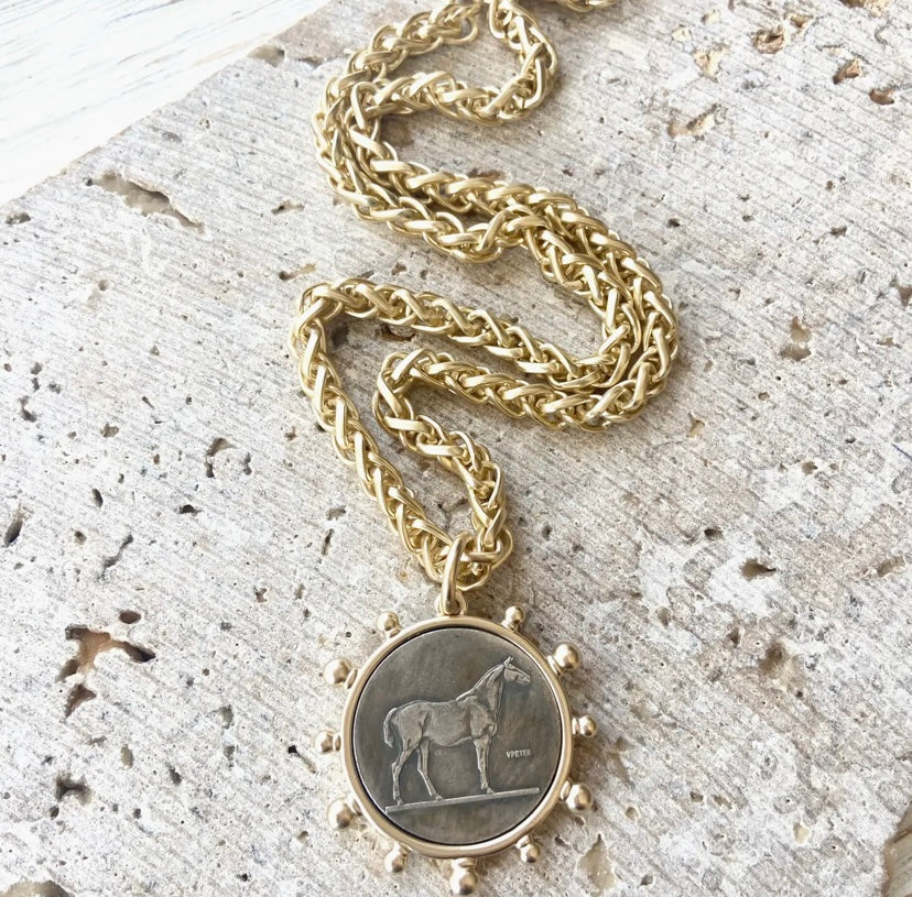 Paris 2024 Collection (Bronze Coin with Gold Wheat Chain)