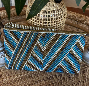 Bali (Blue Brown & White Chevron)