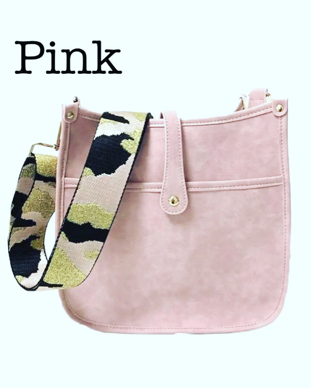 Jane Says Vintage Courier (Pink with Gold & Pink Camo Strap)