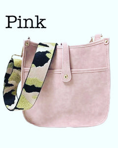 Jane Says Vintage Courier (Pink with Gold & Pink Camo Strap)