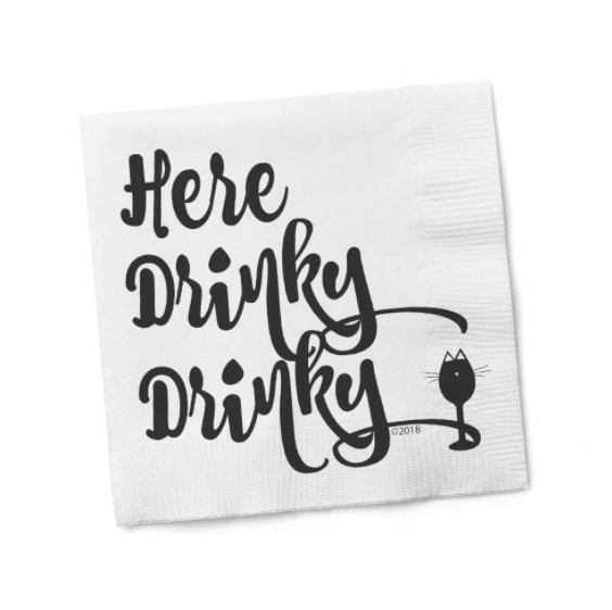 "Here Drinky Drinky" Cocktail Napkins