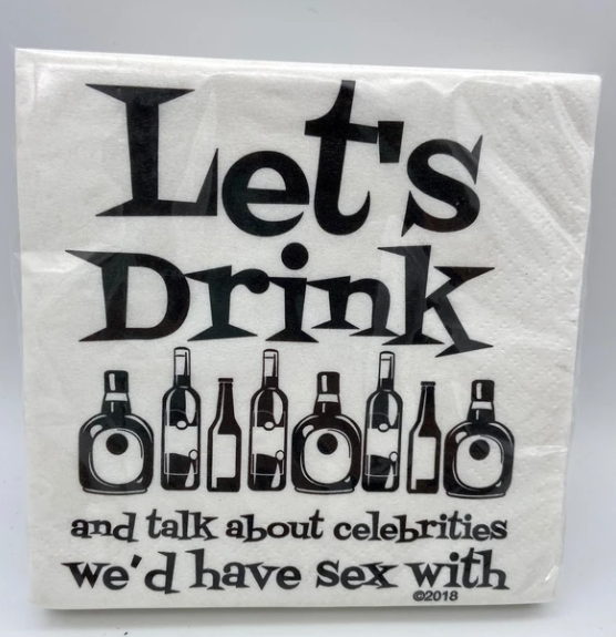 "Let's Drink and Talk" Cocktail Napkins