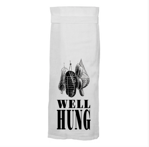 "Well Hung" Kitchen Towel