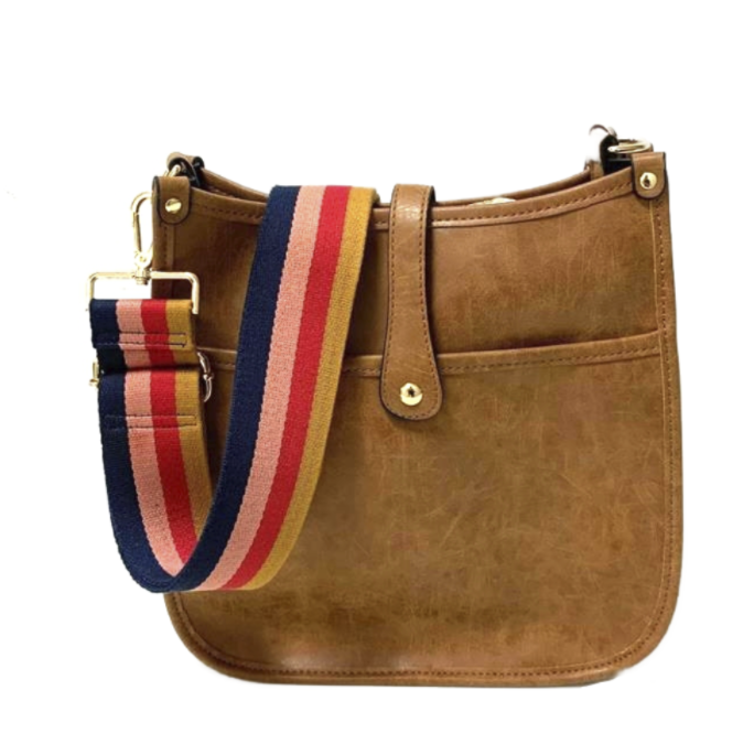 Jane Says Vintage Courier (Brown with Berry Stripe)
