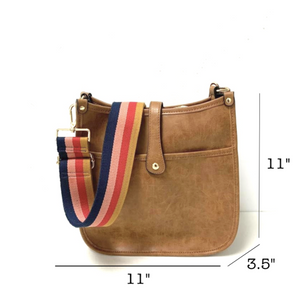 Jane Says Vintage Courier (Brown with Berry Stripe)