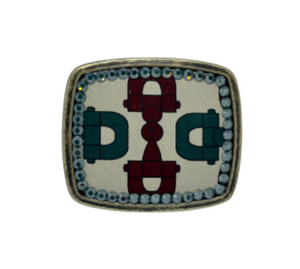 GG Horse Bit (Burgundy & Green - Square)