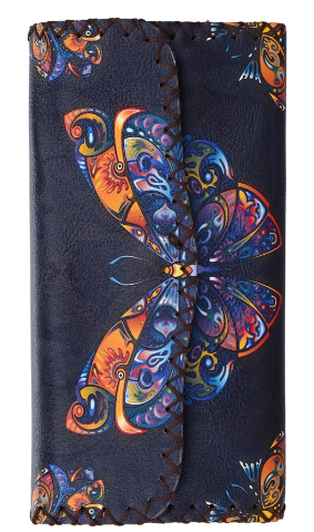 Harmony Wallet (Dark Blue Butterfly)