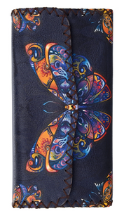 Harmony Wallet (Dark Blue Butterfly)