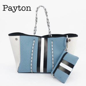 Payton (Light Blue with Dark Blue & White Stripe)